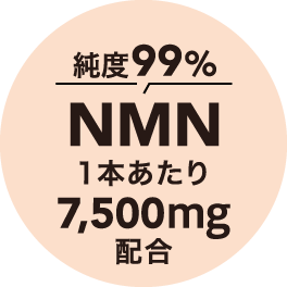 純度99% NMN1本あたり7,500mg配合